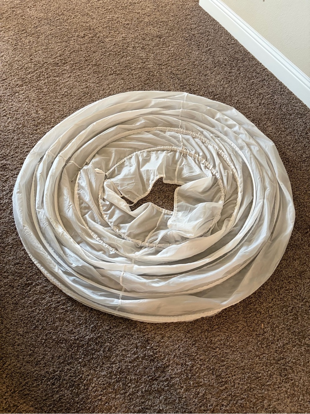 White Tulle Crinoline Hoop
Skirt Layer